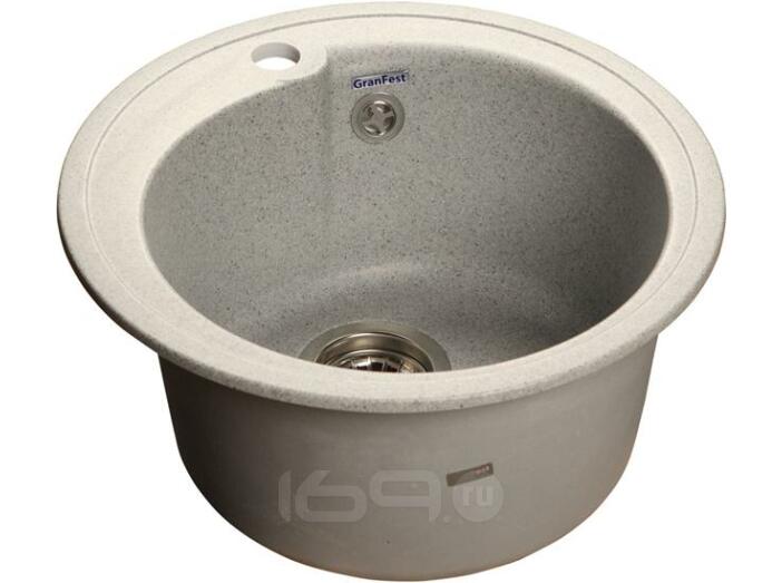 Мойка мрамор RONDO GF-R--450  D=450 мм  серый