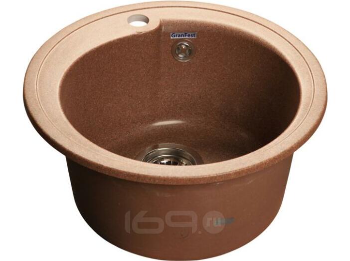 Мойка мрамор RONDO GF-R--450  D=450 мм  терракот