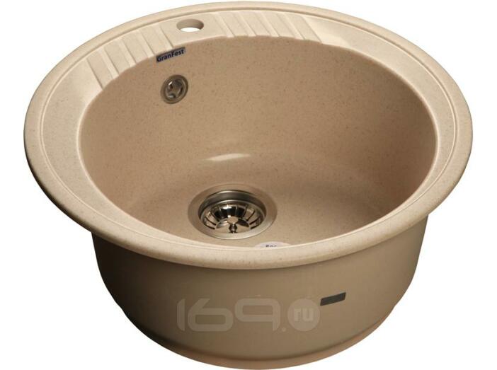 Мойка мрамор RONDO GF-R--520   D=520 мм   бежевый