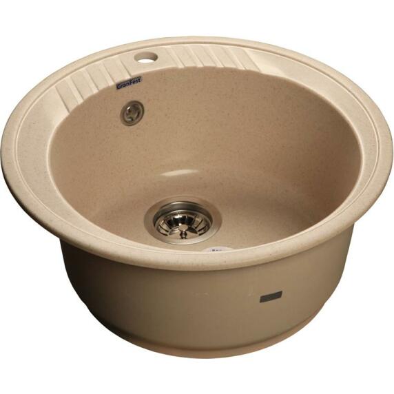 Мойка мрамор GranFest Rondo GF-R520 бежевая