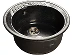 Мойка мрамор RONDO GF-R--520 D=520 мм черный 
