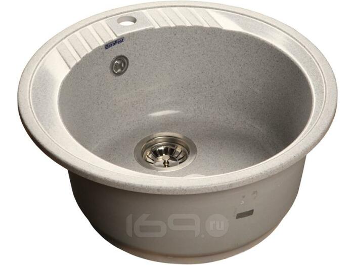 Мойка мрамор RONDO GF-R--520   D=520 мм   серый