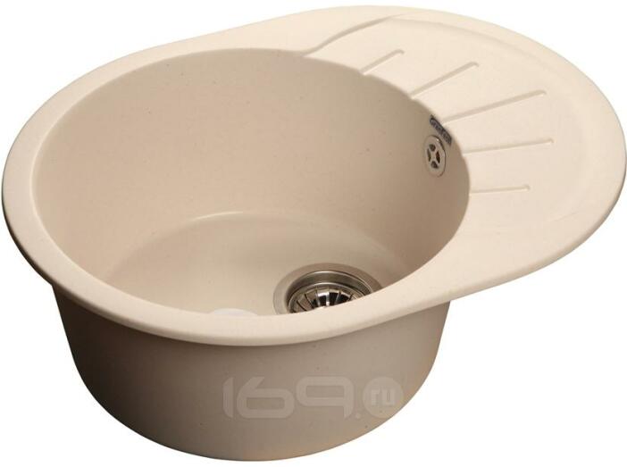 Мойка мрамор RONDO GF-R--580L  чаша с крылом 580*450мм  белый