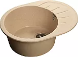 Мойка мрамор RONDO GF-R--580L чаша с крылом 580*450мм бежевый