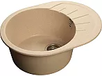 Мойка мрамор RONDO GF-R--580L чаша с крылом 580*450мм бежевый