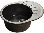 Мойка мрамор RONDO GF-R--580L чаша с крылом 580*450мм черный 
