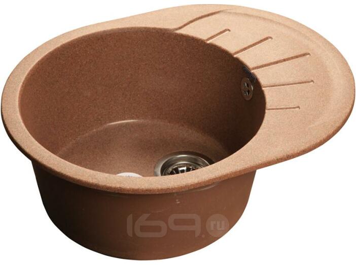 Мойка мрамор RONDO GF-R--580L  чаша с крылом 580*450мм  терракот