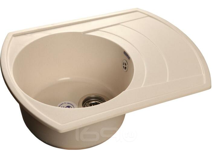 Мойка мрамор RONDO GF-R--650L чаша с крылом  650*500мм  белый