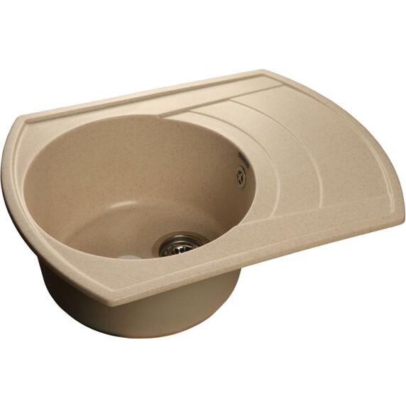 Мойка мрамор RONDO GF-R--650L чаша с крылом  650*500мм  бежевый 