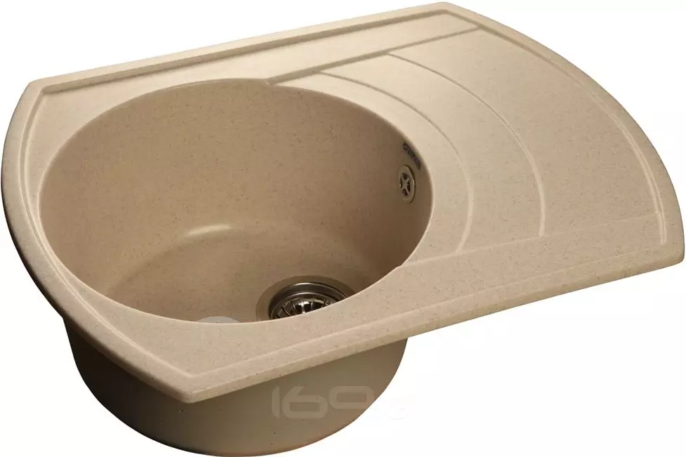 Мойка мрамор RONDO GF-R--650L чаша с крылом 650*500мм бежевый