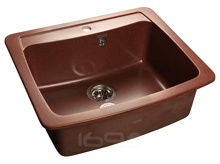 Мойка мрамор STANDART GF-S--605  1-чашa  605*510 мм  красный марс
