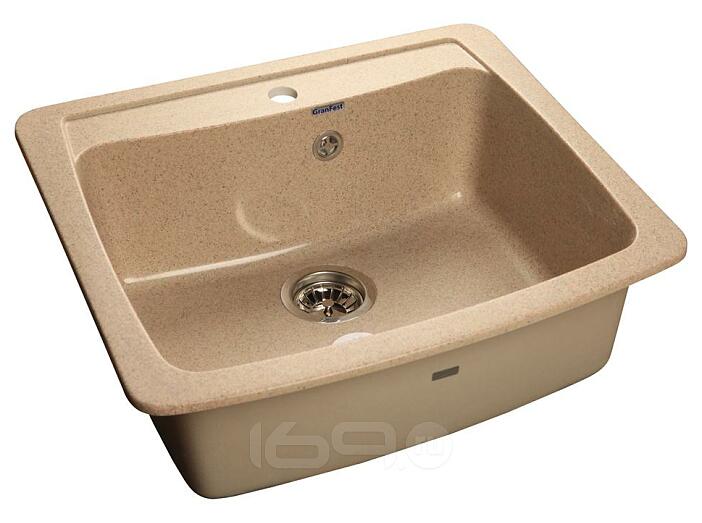 Мойка мрамор STANDART GF-S--605  1-чашa  605*510 мм  песочный