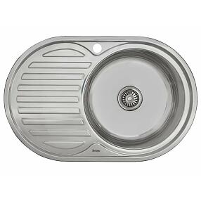 Мойка врезная Vivat 775016/0,6 1Ч1К Глянец 770*500 Правая