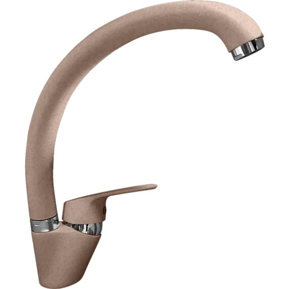Смеситель для кухни боковой GranFest QUARZ 3323 D-40mm (бежевый) 328 без гибкой подводки