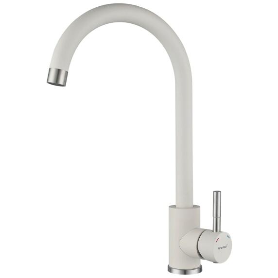 Смеситель для кухни боковой U-образ. GranFest QUARZ Z5410 (белый) 331