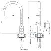 tumb 2 - Смеситель для кухни U-обр. GranFest QUARZ Z-5410 (нержавейка)