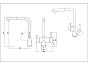 Смеситель кухонный EMAR ECB - 7017 PVD dark