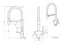 Смеситель кухонный EMAR ЕС - 7024 Matt Gold