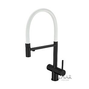 Смеситель кухонный EMAR ЕС - 7024WHT Black