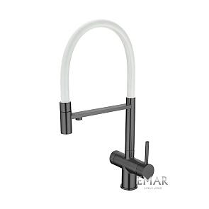 Смеситель кухонный EMAR ЕС - 7024WHT PVD Dark