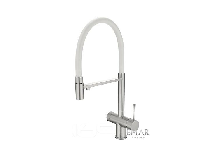 Смеситель кухонный EMAR ЕС - 7024WHT Satin