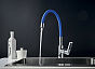 Смеситель Rossinka Z35-35U-Blue для кухонной мойки с гибким цветным изливом