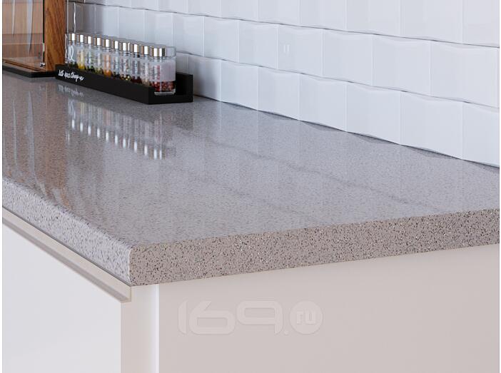 Столешница прямая/5/Белый кристалл глянцевая 3050*600*27