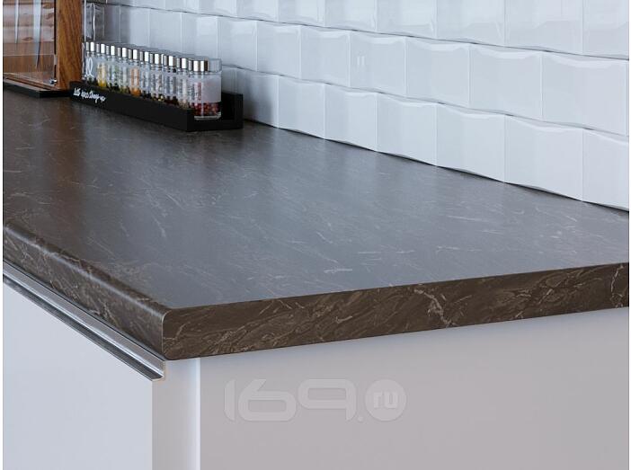 Столешница прямая/5/Мрамор Порторо полуглянцевая 3050*600*27