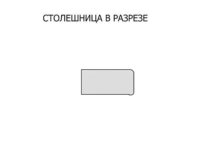 Столешница прямая/4/Платина глянцевая 3050*600*38 (влагостойкая)R9