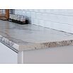 Столешница прямая влагостойкая (2) Мрамор греческий, Матовая, кромка с 4-х стор. белая 3000х600х38