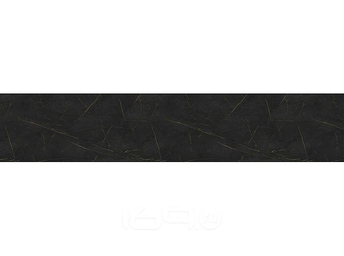 Столешница прямая влагостойкая (3) Каспий черное золото, Глянцевая, кромка с 4-х стор. чёрная 3000х600х38