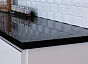Столешница прямая влагостойкая (5) Кунгур Мрамор глянцевая, кромка с 4-х стор. черная 3000х600х38