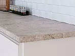 Столешница прямая/1/Мрамор серый матовая 3050*800*38 (влагостойкая) R9