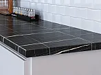 Столешница прямая/1/Черный Тунис матовая 3000*600*38 (влагостойкая)R3