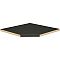 Столешница угловая/4/Бриллиант тёмный графит полуматовая 900*900*38 (влагостойкая) R9
