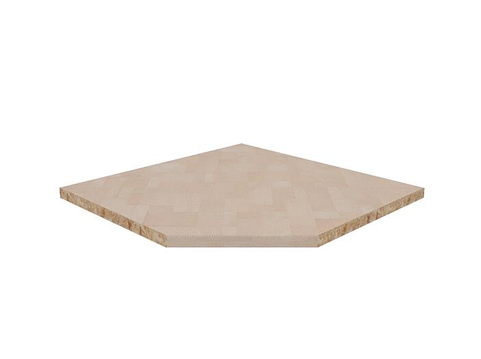 Столешница угловая/1/Древесный брус матовая 900*900*27