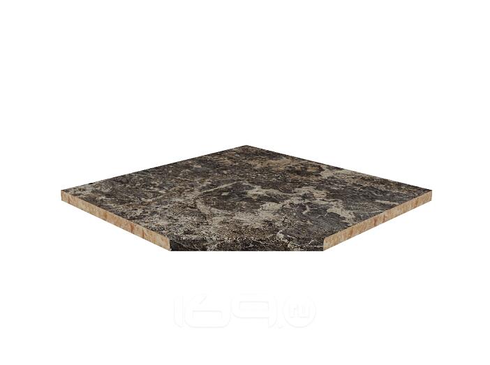 Столешница угловая/2/CPL Королевский опал светлый матовая 900*900*38 (влагостойкая)R3