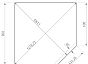 Столешница угловая/3/Мрамор Джалло матовая 900*900*38 (влагостойкая)R3