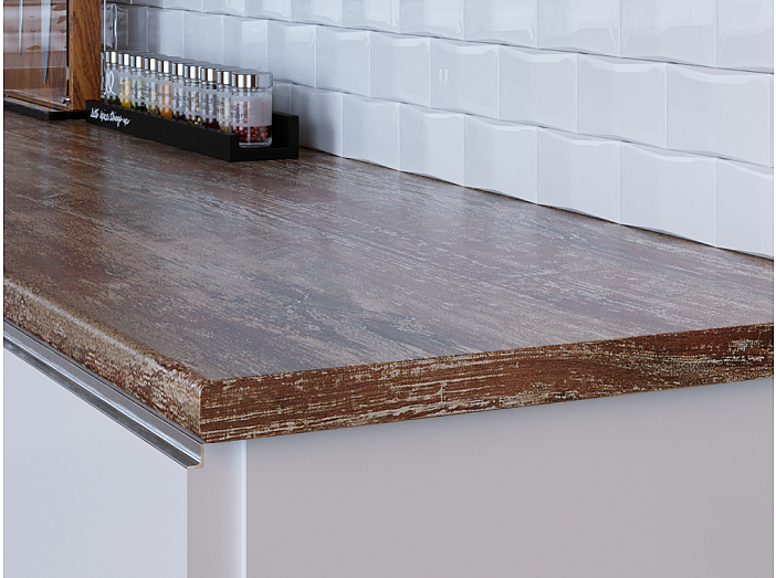 Столешница угловая/5/Винтаж коричневый матовая 900*900*27