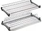 Посудосушитель 2-х уровневый 500 с 2-мя пластиковыми поддонами Нержавеющая сталь