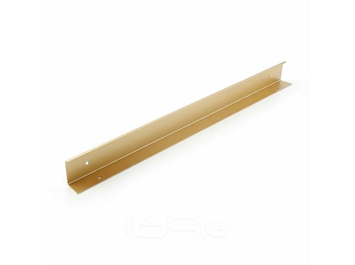 Уголок L=600мм для крепления столешницы к стене, золото матовое