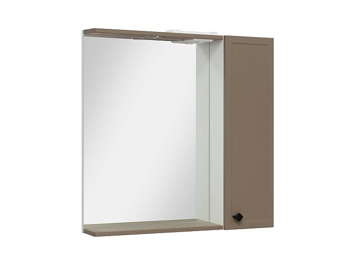 Зеркальный шкаф Runo правый бежевый Римини 75 (00-00001280)
