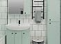 Зеркальный шкаф Runo правый мята Римини 75 (00-00001279)