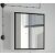 Зеркало-шкаф "Айрон 60", черный/белый