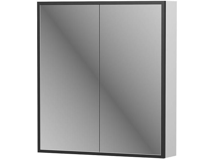 Зеркало-шкаф "Айрон 60", черный/белый