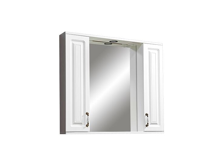 Зеркало-шкаф "Кармела 90/С", ольха белая