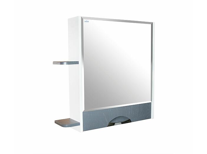 Зеркало-шкаф навесной без подсветки MIXLINE Байкал-70 серый (539811)