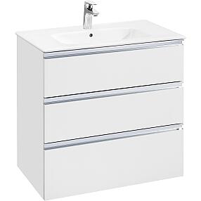 Тумба для раковины Roca The Gap 80 белый глянец 3 ящика