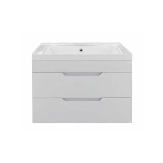 SATIN 80 тумба подвесная под умывальник Deep, белый глянец TOPPUS 9711.005