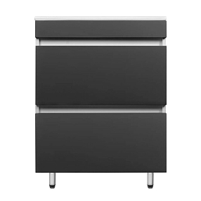 VELVET 60 тумба напольная под умывальник Quadro, графит матовый TOPPUS 9711.017
